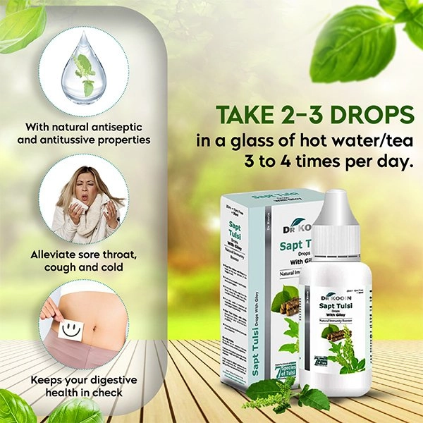 DR KOOIN Sapt Tulsi Drops With Giloy